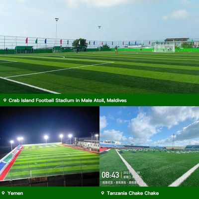 FIFA kwaliteit kunstgras Anti-slip slijtvast laag wrijving kunstgras waterdicht warm verkopen synthetisch gras leverancier OEM door Factory