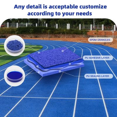 Duurzaam Full PU Synthetic Track Premium Full Polyurethane Running Track voor professionele stadions