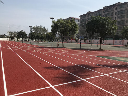 Professionele 13-25mm dikke UV-bestendige EPDM rubberen atletiekbaan met multi-poreus elastisch systeem