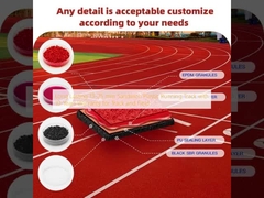 Langdurig 13-25 mm Sandwich Plastic Running Track met 10 jaar garantie voor Track and Field