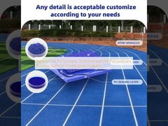 Duurzaam Full PU Synthetic Track Premium Full Polyurethane Running Track voor professionele stadions