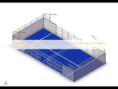 Panoramische padelbaan met versterkte structuur voor meer duurzaamheid en levensduur