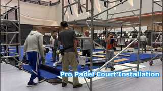 Professioneel Padel Court kunstgras installatieproces